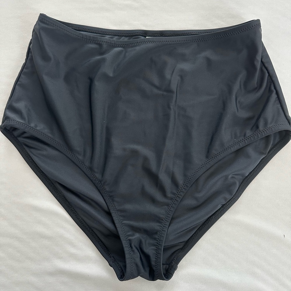 Black High-Waisted Bikini Bottoms